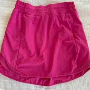 Lululemon SONIC PINK Hotty hot hr skirt *long size 8 - SHORTS CUT OUT
